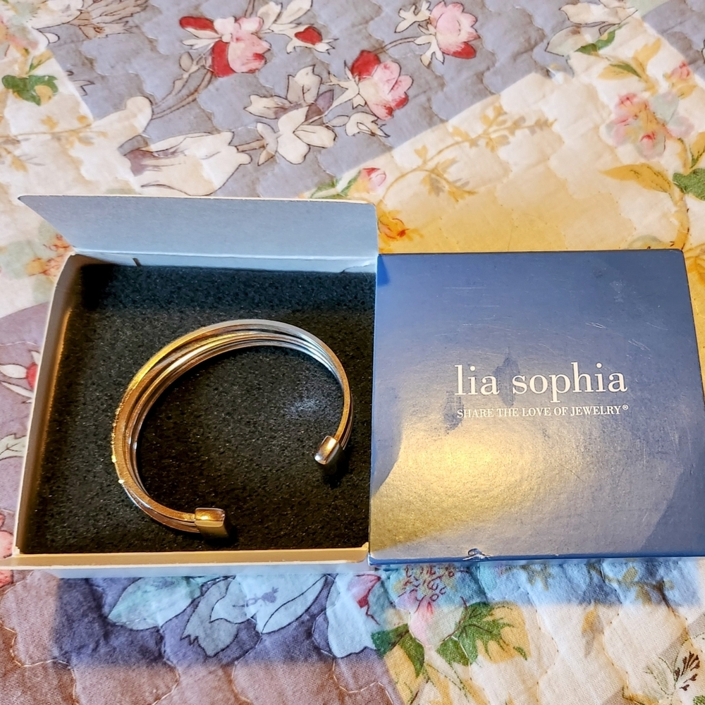 Lia Sophia sterling silver cuff bracelet